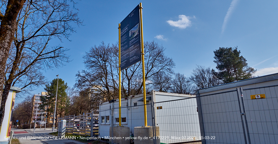 07.03.2023 - Baustelle an der Quiddestraße Haus für Kinder in Neuperlach